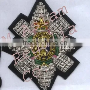 Black Watch Embroidery Badge,Bullion Wire Blazer Badges thumbnail-1