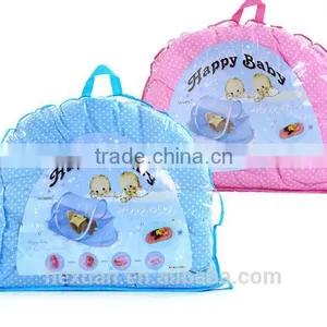 4pcs/Set Baby Crib Sets Portable Folding Type Comfortable Infant Pad With Sealed Mosquito Net Baby Mosquito Net Baby Bedding thumbnail-2