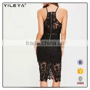Hot Sale Women Sexy Bandage Lace Dress/2 Pieces Fashion Party Dress Boutique thumbnail-2