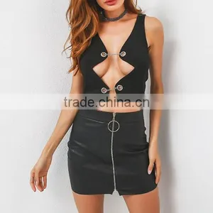 Top Selling Products 2017 Cotton Sleeveless Nightclub Top Sexy Clothes thumbnail-1