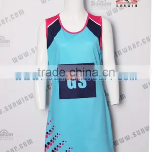 Sublimation Cheap Netball Jersey Skirts Dresses Uniforms thumbnail-1