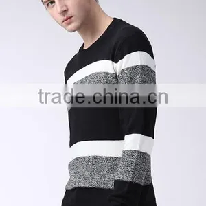 Popular Hot Sale Crew Neck Wool Stripe Sweater Pullover Men With Best Price thumbnail-3