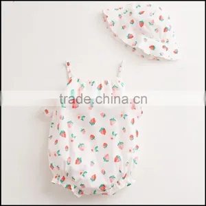 Digital Print Cotton Poplin Romper Baby Girl Clothes thumbnail-4
