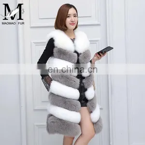 2015 Top Grade 100% Real Fox Fur Vest Natural Fur Vests Fox Fur Waistcoat thumbnail-3