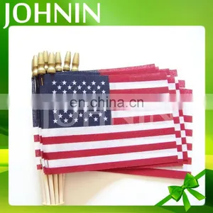 Flag Manufacturer Polyester Custom Plastic Hand Flag Sticks thumbnail-1