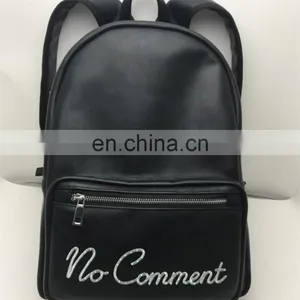 Cheap PU Leather Waterproof Led Light Backpack With Power Bank thumbnail-1