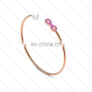 Cheap Wholesale Stainless Steel Infinity Women's Cuff Bangles Bracelets Jewelry Gifts thumbnail-2