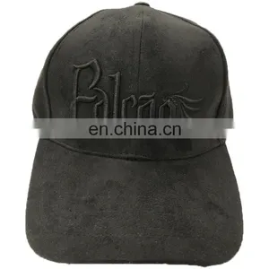 Wholesale Hot Selling 3D Embroidery Custom Promotional Suede Baseball Cap thumbnail-2