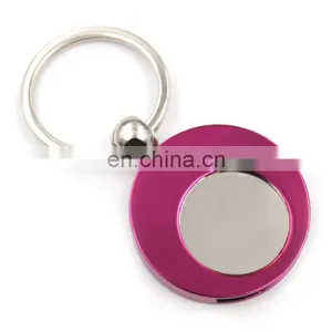 2018 Special Design Your Own Colorful With Round Coin Holder Trolley Coin Keyring thumbnail-4