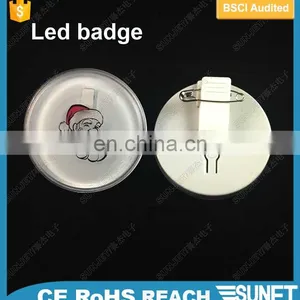 Wedding Decoration Football Quality Flashing Led Tin Badge thumbnail-5