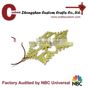 Custom Metal Gold Snowflake Wholesale Christmas Ornament Suppliers thumbnail-1