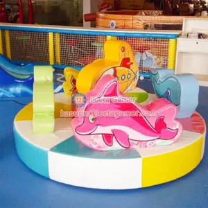 Zhongshan Amusement Park Equipment Indoor Kidsland Carousel Rotating Animal Play Center Soft Playground Merry go Round thumbnail-4