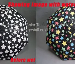 Water Sensitive Color Changing Cloth/Umbrella  (White Change to Colors) thumbnail-3