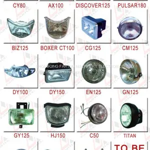 Bajaj Boxer Spare Parts Motorhead Headlight Assembly Motorcycle Head Light Kit thumbnail-4