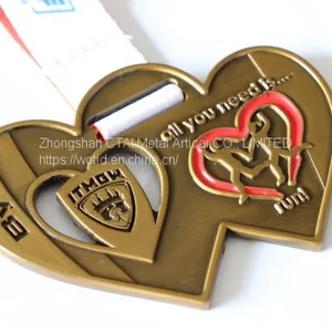 Cheap Custom 2D Metal Running Finishers Sports Medals With Colors thumbnail-2