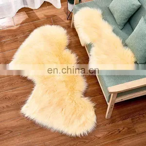 Wholesale Different Shapes Colors Fur Rugs Faux Carpet thumbnail-7