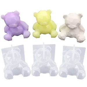 Hot Sale 1pcs Diy Crystal Epoxy Three-dimensional Geometric Bear Mold Car Aromatherapy Three-dimensional Decoration Home thumbnail-1