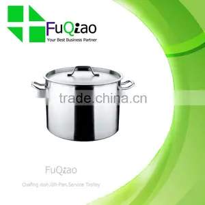 03 Style Short Body Stainless Steel Cooking Stock Pot With Compound Bottom thumbnail-1