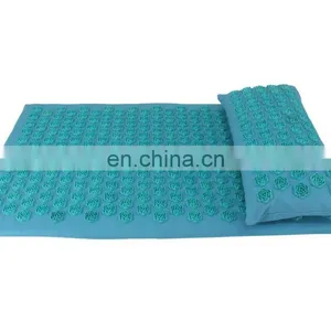 Custom Color Round Shape Spike and Private Label Cotton Canvas Acupressure Neck Pillow thumbnail-2