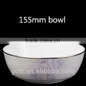 20pcs Bone China Dinnerware Set With Moist Purple Hibiscus thumbnail-4