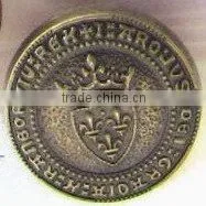Antique Brass Color Plastic ABS Material Vintage Coats Button Supplier thumbnail-1