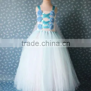 2014 Summer Wear Dresses Frozen Princess Elsa Dress, Princess Dresses for Children 10pcs/lot thumbnail-1