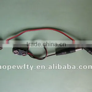 9V Battery Clip+26AWG 2F+5521 Barrel Plug thumbnail-1