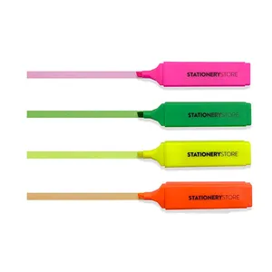 Wholesale Custom Non Toxic Fluorescent Square Highlighter Pen Washable School Water Based Markers Set for Kids thumbnail-3