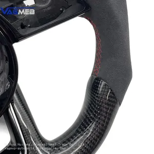For Audi A3 A4 A5 S3 S4 S5 B9 Alcantara Carbon Fiber Red Stitching Steering Wheel Base Assembly thumbnail-2
