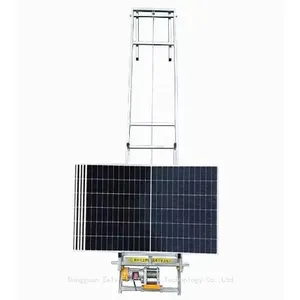 New Solar Panel Ladder Lift Panel Photovoltaic Platform Portable 10M Hoist Shorter Slide With Solar Panel Elevator Ladder Lift thumbnail-4