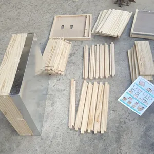 Pine Wood British Beehive With Wooden Frame and Nets Three Layers Each 10 Frames thumbnail-2