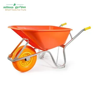 100 Liter Heavy Duty Metal Steel Construction Industrial Concrete Building Wheelbarrow Cart Trolley Galvanized Plastic Tray thumbnail-1