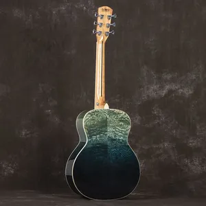 Otis Solid Wooden Colorful Guitar AM-Blue 36inch Mini Guitar Travel Acoustic Guitar Manufacturer thumbnail-3