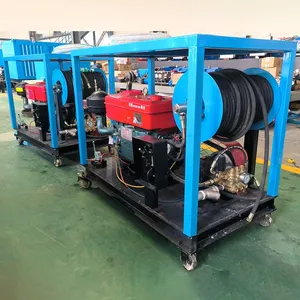OEM 28HP Diesel Power Sewer Pipeline Drainage Pipe Cleaner Water Jet Cleaning Machine 50-500mm Pipe Cleaning thumbnail-1