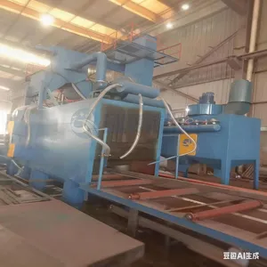 Steel Structure Shot Blasting Machine Roller Through Type Shot Blasting Machine Automatic Cleaning H-type Shot Blasting Cleaning Equipment thumbnail-2
