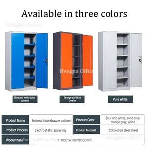 Orange Metal Workshop Storage Locker TC-W207 for 5S Lean Management With Adjustable Shelves &Parts Bins |1800mm High for Factory Assembly Line thumbnail-2