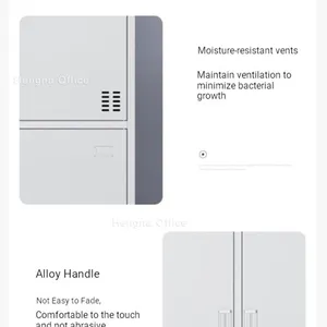 Executive Storage Combo ST-ESC18: Minimalist Off-White Steel Wardrobe & File Cabinet | Seamless Design for San Francisco Private Suites- Long Lifespan thumbnail-4