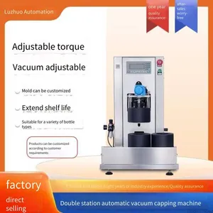 Hy-x Double-station Vacuum Capping Machine for Tinplate and Glass Bottles, Suitable for Mushroom Sauce and Shredded Meat Sauce, Capping Equipment, in Stock thumbnail-2
