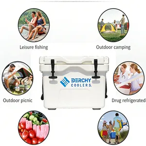 25L/26qt Rotomolded Insulated Ice Chest Durable Cooler Box for Camping and Fishing thumbnail-1