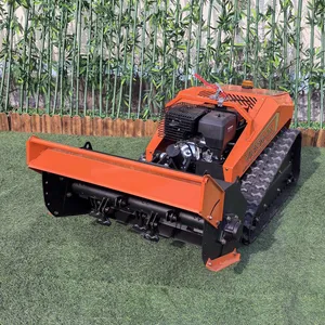 Orchard Farm Roadside Grass Management Remote Mulcher Gasoline Flail Mower Crawler Brush Cutter Machine thumbnail-5