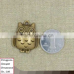 Wholesale Ancient Bronze Zinc Alloy Fat Owl Pendant thumbnail-5