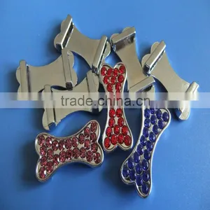 Zinc Alloy Metal Diamante Bone Shape Charms With 10mm Inner Hole Size thumbnail-1