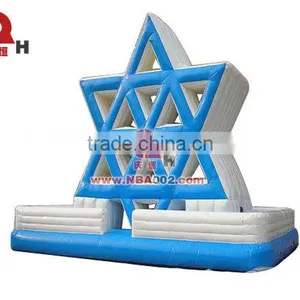 QHICB02 Popular Commercial Blue Hexagram Inflatable Climbing thumbnail-1