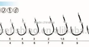 Black Nickel High Carbon Steel PR-602 CHINU Fishing Hook thumbnail-1