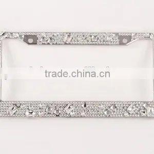 Hot Selling Luxury Big Diamond Gem License Plate Frame Gift Car Accessories thumbnail-4