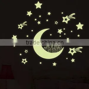 The Creative Fluorescent Little Stars Luminous Wall Posts/children Room Fluorescent Bedroom Adornment Wall Stickers thumbnail-3