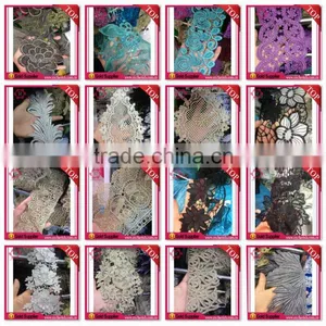 Hotsale Big Brown Flowers Dacron Lace for Islamic Middle East Mohammedan Muslim thumbnail-2