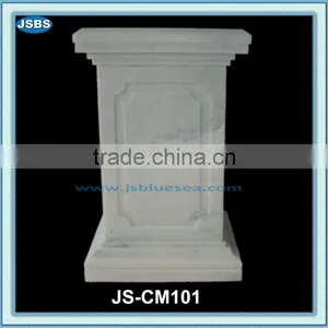 Cheap Solid White Stone Square Column Base thumbnail-1
