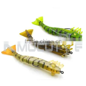 Kmucutie CHS006 Soft Swimbati Jointed Shrimp Soft Fishing Lure for Squid in Saltwater thumbnail-1