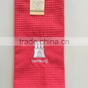 Plain Red Cotton Tea Towel thumbnail-1